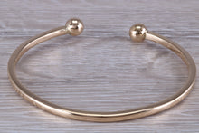 Load image into Gallery viewer, Round Profile Torque Bangle, Made from Solid Yellow Gold