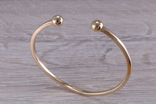 Load image into Gallery viewer, Round Profile Torque Bangle, Made from Solid Yellow Gold