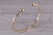 Load image into Gallery viewer, Round Profile Torque Bangle, Made from Solid Yellow Gold