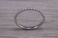 Load image into Gallery viewer, Half Circle Diamond set Platinum Band