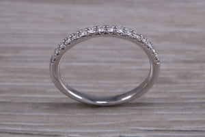 Half Circle Diamond set Platinum Band