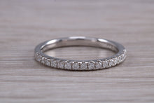 Load image into Gallery viewer, Half Circle Diamond set Platinum Band
