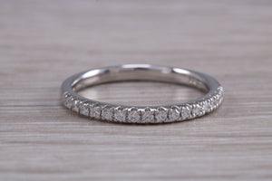 Half Circle Diamond set Platinum Band