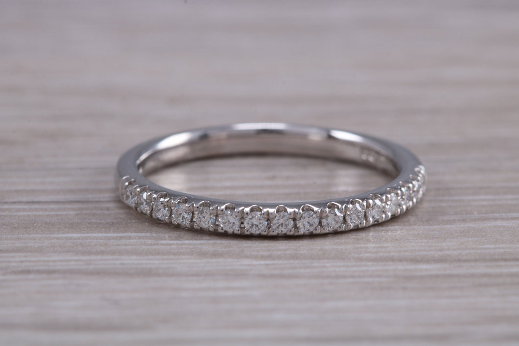 Half Circle Diamond set Platinum Band