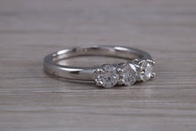 Load image into Gallery viewer, Traditional Diamond set Trilogy Ring in 18ct Yellow Gold or Platinum