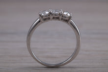 Load image into Gallery viewer, Traditional Diamond set Trilogy Ring in 18ct Yellow Gold or Platinum