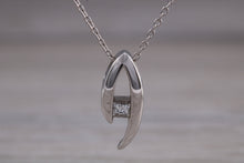 Load image into Gallery viewer, Diamond set 18ct White Gold Solitaire Necklace