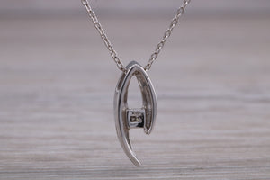 Diamond set 18ct White Gold Solitaire Necklace