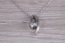 Load image into Gallery viewer, Diamond set 18ct White Gold Solitaire Necklace
