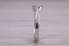 Load image into Gallery viewer, Rub Over Certified Diamond set Twist Shank Solitaire