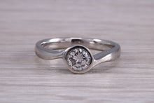 Load image into Gallery viewer, Rub Over Certified Diamond set Twist Shank Solitaire