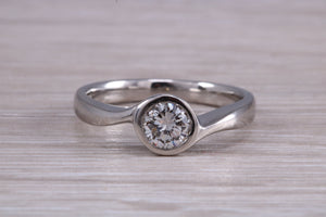 Rub Over Certified Diamond set Twist Shank Solitaire