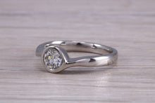 Load image into Gallery viewer, Rub Over Certified Diamond set Twist Shank Solitaire