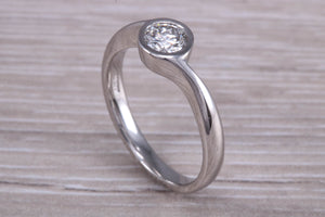 Rub Over Certified Diamond set Twist Shank Solitaire