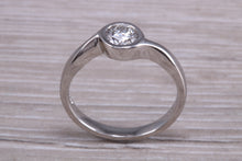 Load image into Gallery viewer, Rub Over Certified Diamond set Twist Shank Solitaire