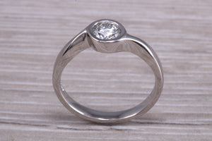 Rub Over Certified Diamond set Twist Shank Solitaire