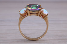 Load image into Gallery viewer, Mystic Topaz And Opal set Yellow Gold Ring