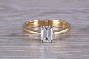 Classic Emerald cut Certified Diamond Solitaire