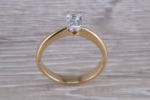 Classic Emerald cut Certified Diamond Solitaire