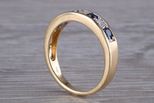 Load image into Gallery viewer, Traditional Sapphire and Diamond Eternity Ring