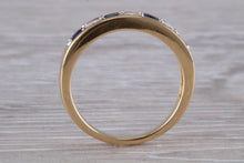Load image into Gallery viewer, Traditional Sapphire and Diamond Eternity Ring