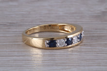 Load image into Gallery viewer, Traditional Sapphire and Diamond Eternity Ring