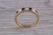Load image into Gallery viewer, Traditional Sapphire and Diamond Eternity Ring