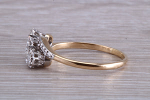 Half carat Diamond set Trilogy on a Twist Shank Ring