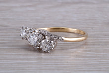 Load image into Gallery viewer, Half carat Diamond set Trilogy on a Twist Shank Ring
