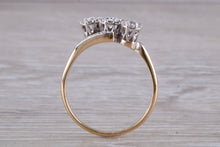 Load image into Gallery viewer, Half carat Diamond set Trilogy on a Twist Shank Ring