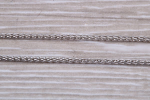 18 Inches Long White Gold Chain, Perfect for Pendants or as Standalone