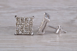 Two carats Diamond set Stud Earrings