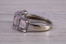 Load image into Gallery viewer, Five stone Morganite set White Gold Ring