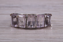 Load image into Gallery viewer, Five stone Morganite set White Gold Ring