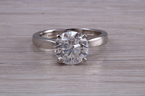 Two carat Forever One Moissanite Diamond Solitaire