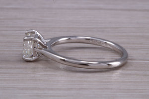 One carat Square Princess cut Moissanite Diamond Solitaire