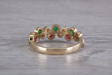 Load image into Gallery viewer, Multi Gemstone set Yellow Gold Ring