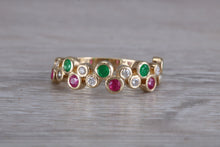 Load image into Gallery viewer, Multi Gemstone set Yellow Gold Ring