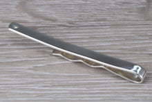 Load image into Gallery viewer, Diamond set Gentlemans Tie Slide. real Diamonds and made from solid sterling silver