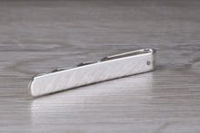 Load image into Gallery viewer, Diamond set Gentlemans Tie Slide. real Diamond and made from solid sterling silver