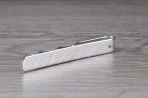 Diamond set Gentlemans Tie Slide. real Diamond and made from solid sterling silver