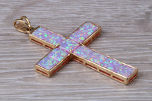 Load image into Gallery viewer, Opal set large Yellow Gold Cross