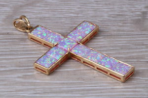 Opal set large Yellow Gold Cross