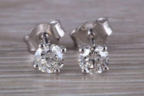 Timeless Diamond Solitaire Stud Earrings