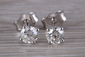 Timeless Diamond Solitaire Stud Earrings