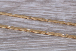 Flat Diamond cut 18ct Yellow Gold Chain, Solid and Weighty Feel
