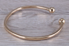 Load image into Gallery viewer, Round Profile Torque Bangle, Made from Solid Yellow Gold