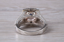 Load image into Gallery viewer, Stunning Morganite and Diamond set Platinum Statement Ring