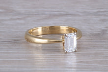 Load image into Gallery viewer, Classic Emerald cut Certified Diamond Solitaire