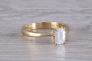 Classic Emerald cut Certified Diamond Solitaire
